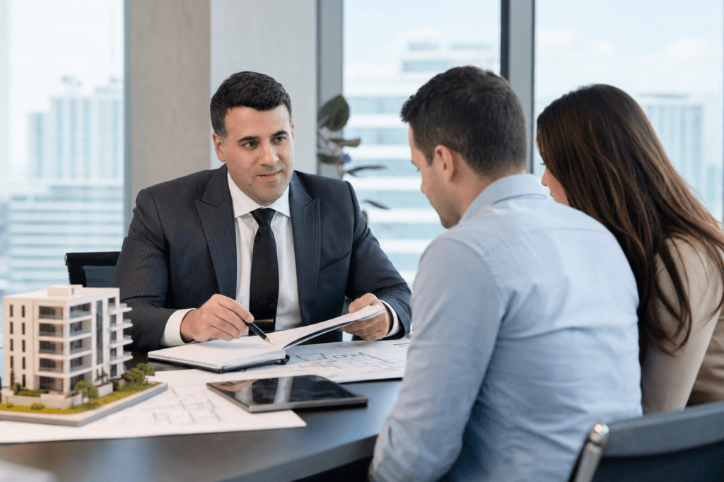 Asaf Arazi-Biton advising clients on a real estate transaction agreement