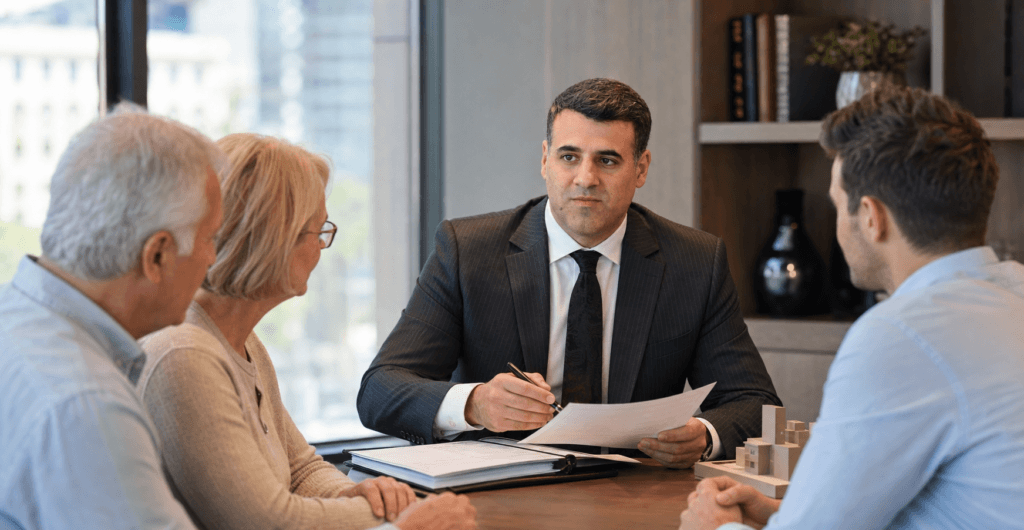Asaf Arazi-Biton advising a family on intergenerational transfer and asset protection