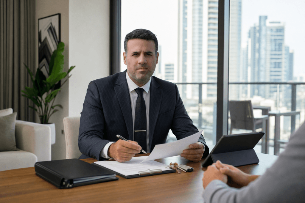 Asaf Arazi-Biton advising a seller during apartment sale negotiations in Israel