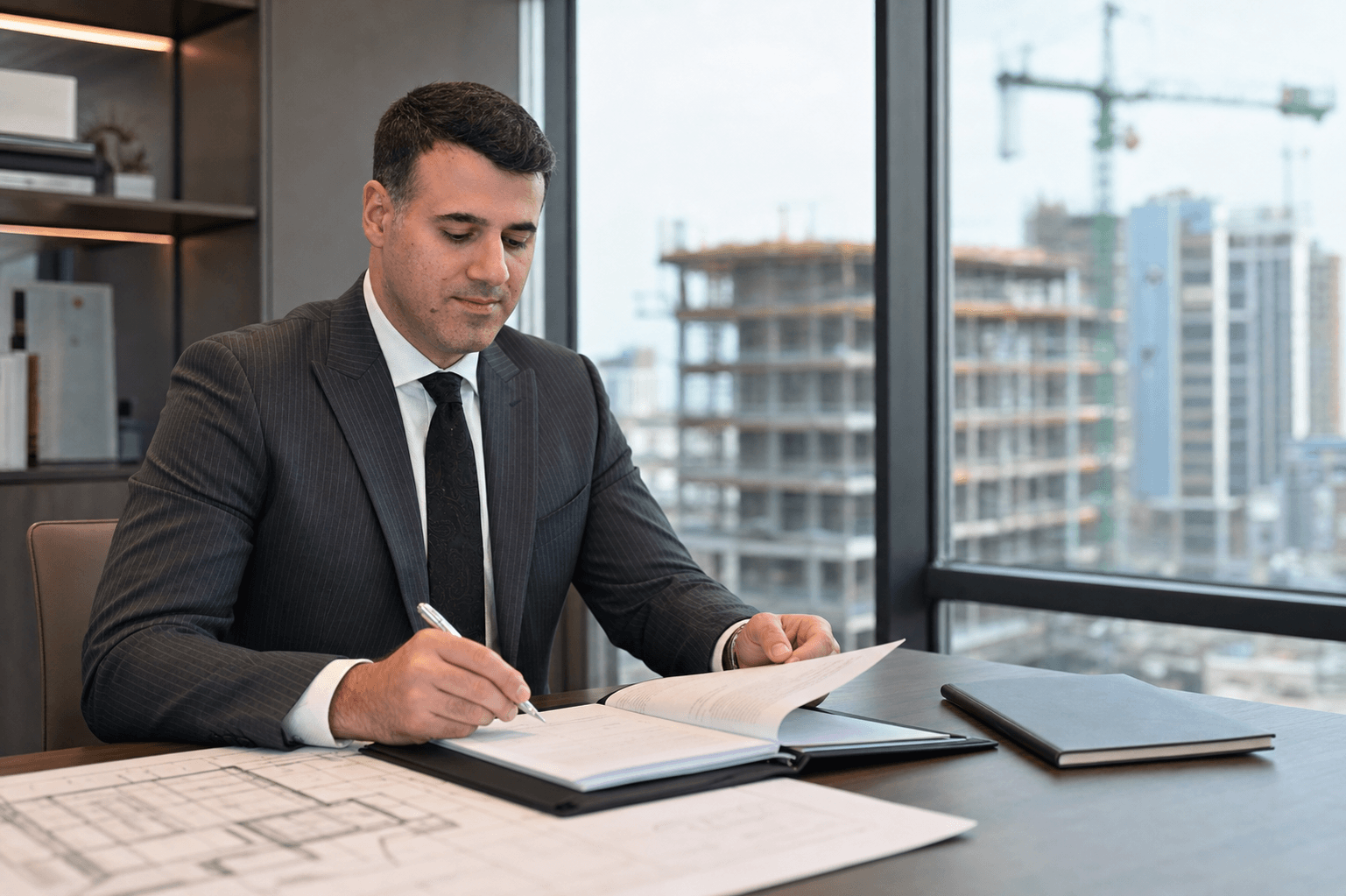 Asaf Arazi-Biton reviewing legal risks in a contractor apartment purchase in Israel
