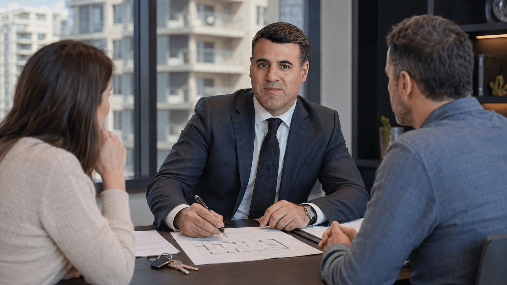 Asaf Arazi-Biton advising clients on buying an inherited apartment in Israel