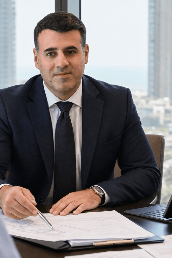 Asaf Arazi-Biton advising clients during apartment purchase due diligence in Israel